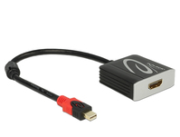 DeLOCK 62735 adapter kablowy 0,2 m Mini DisplayPort HDMI Typu A (Standard) Czarny