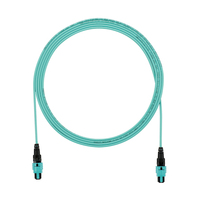 Panduit 10m OM3 PanMPO cable de fibra optica Color aguamarina