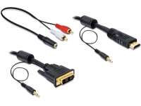 DeLOCK 84457 video kabel adapter 5 m DVI-D HDMI Zwart
