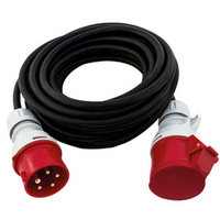 REV 006310 power extension 10 m 1 AC outlet(s) Black, Red, White