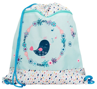 Funki Singing Bird Rucksack Kordelzugbeutel Blau, Pink