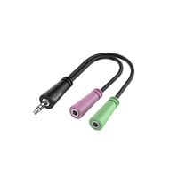 Hama 00200352 cable de audio 0,15 m 3,5mm 2 x 3.5mm Negro
