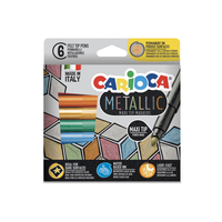 Carioca 43161 marcatore Metallico, Multicolore 6 pz