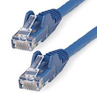 StarTech.com Cable Ethernet CAT6 de 2m - LSZH - Cable de Red de 10 Gigabits de 650MHz y PoE de 100W UTP sin Enganches (Snagless) con Alivio de Tensión - Azul - CAT 6 - ETL