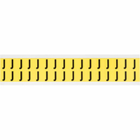Brady 3420-J self-adhesive label Rectangle Removable Black, Yellow 32 pc(s)
