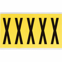 Brady 3460-X self-adhesive label Rectangle Removable Black, Yellow 5 pc(s)