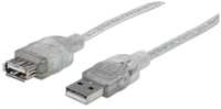 Manhattan 340502 USB-kabel 4,5 m USB 2.0 USB A Transparant