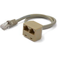 StarTech.com Câble répartiteur RJ45 2 vers 1 - Câble adaptateur Ethernet - 1x RJ45 (M) 2x RJ45 (F)