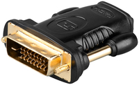 Goobay 68931 csatlakozó átlakító HDMI Type-A DVI-D (24+1 pin) Fekete