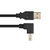 Techly ICOC U-AB-30-ANG USB-kabel 3 m USB 2.0 USB A USB B Zwart
