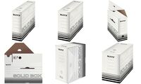 LEITZ Boîte à archives Solid, (L)100 mm, blanc/noir (80612801)