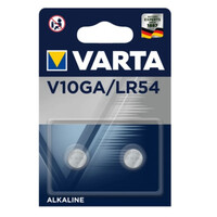 2 piles bouton V10GA - LR54 - 189 Varta Alcaline 1,5V (4274101402)