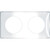 Odace You Transparent, plaque de finition support Blanc 2 postes entraxe 71mm (S520904W)