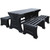 100% Recycled Plastic Premier Table & Bench Set - 6 Person