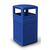 Square Litter Bin with Dome Lid - 140 Litre - Green