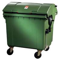 SULO 2001483 Müllgroßbehälter 1,1 m³ HDPE grün fahrbar, nach DIN EN 840-3
