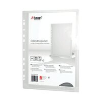 Rexel Nyrex Heavy Duty Extra Capacity A4 Glass Clear Punched Pocket (Pack of 5)