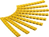 Kabelmarker-Clips ''Buchstaben A-C'', für Kabeldurchmesser von 3,8 - 5,9 mm, 4 mm - Kennzeichnungsri