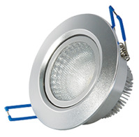 LED-Einbaustrahler Ø 85 mm x 35 mm, Einbaudurchmesser: Ø 68 mm, 230 V, 4,5 W, 220 lm