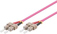 SC/UPC-SC/UPC 25m OM4 MM Duplex LSZH OD: 2mm, 0.3dB Erica VioletFibre Patch Cables Duplex