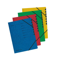 Ordnungsmappe A4 Colorspan 1-7 grün, Colorspan-Karton, 355 g/qm