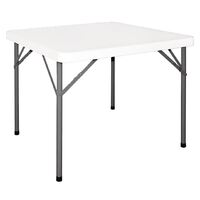Bolero Foldaway Square Table Made of Polypropylene and Steel - 740X860X860mm