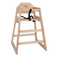 Bolero Wooden Highchair Seat in Natural Finish - 750(H)x510(W)x510(D)mm