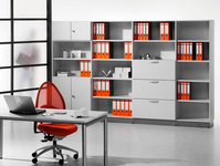 Kombi-Grund-Büroschrank, Büroschranksystem MODUFIX, HxBxT: 2225 x 820 x 420 mm | BKK0314-GRBU
