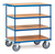 fetra® Schwerer Tischwagen, 1000 x 600 mm, 4 Böden aus Holz