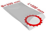 PE-Flachbeutel, 300 x 500 mm, Stärke 50 µ, transparent