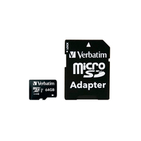 Unité(s) Carte mémoire Verbatim 64 GB SD Micro (SDXC) Class 10