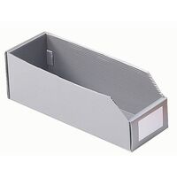 Twin walled polypropylene small parts bins - silver grey