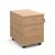 Office mobile pedestal drawers - delivery and install - 2 drawer, beech