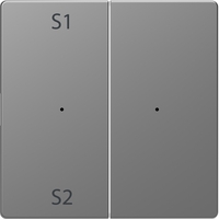 Wippen für Taster-Modul 2fach (Szene1/2, blank), Edelstahl, System Design