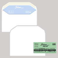 Busta Silver Matic FSC® - senza finestra - gommata - 11 x 23 cm - 80 gr - bianco - Pigna - conf. 500 pezzi