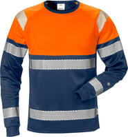 High Vis T-Shirt Langarm Kl.1, 7519 THV Warnschutz-orange/marine Gr. L