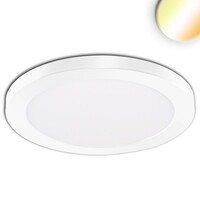 LED Aufbau-/Einbauleuchte Slim Flex, IP44, 24W, ColorSwitch 3000|3500|4000K 2040lm 120°, Deckenausschnitt variabel, Weiß