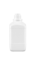 Square shape bottles 500 ml HDPE white without closure
