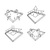 Panneau triangulaire résistant à l'eau de pluie "Solid - ECO" / Panneau de trottoir pour clients avec profil de 32 mm, coins en onglet | A1 (594 x 841