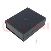 Enclosure: with panel; X: 91mm; Y: 111mm; Z: 35mm; ABS; black