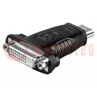 Adapter; DVI-D (24+1) Buchse,HDMI Stecker; schwarz