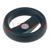 Knob; H: 37mm; polypropylene; Ømount.hole: 10mm; Øout: 99mm; 0÷80°C