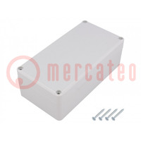 Enclosure: multipurpose; X: 82mm; Y: 158mm; Z: 55mm; ABS; grey; gasket