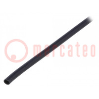 Insulating tube; PVC; black; -20÷125°C; Øint: 2mm; L: 1000m; UL94V-0