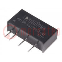 Convertitore: DC/DC; 1W; Ud'ingr: 4,75÷5,25V; Ud'usc: 12VDC; SIP7