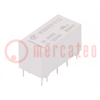 Relay: electromagnetic; DPDT; Ucoil: 12VDC; 3A; 1A/125VAC; 3A/30VDC