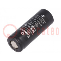 Accu: Li-Ion; 18500; 3,7V; 1100mAh; Ø18,5x50mm; 10A