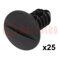 Trim clip; 25pcs; Fiat; OEM: 14590887; L: 27.5mm; polyamide; black