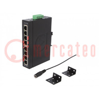 Switch Ethernet; non gestibile; Numero di porti: 8; 12÷48VDC