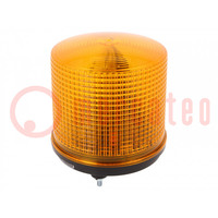 Signaller: lighting; flashing light; amber; S125; 24VDC; IP44; ABS